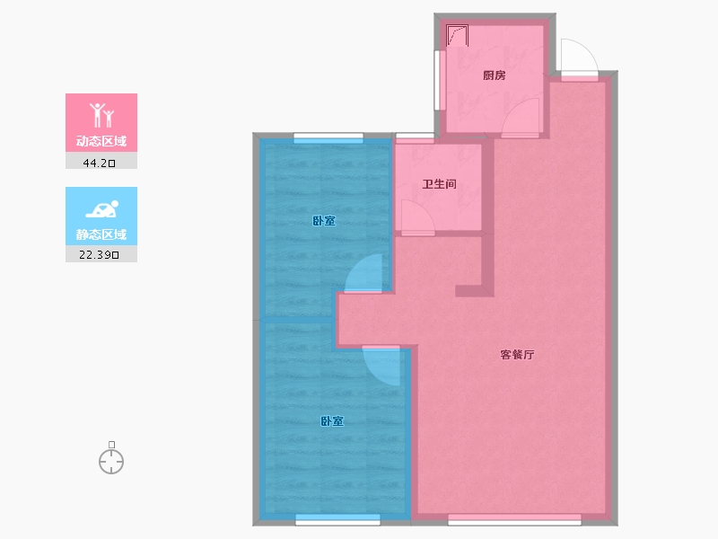 内蒙古自治区-赤峰市-聚珑阁-59.28-户型库-动静分区