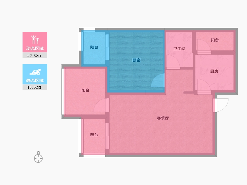 重庆-重庆市-兴悦府-55.24-户型库-动静分区