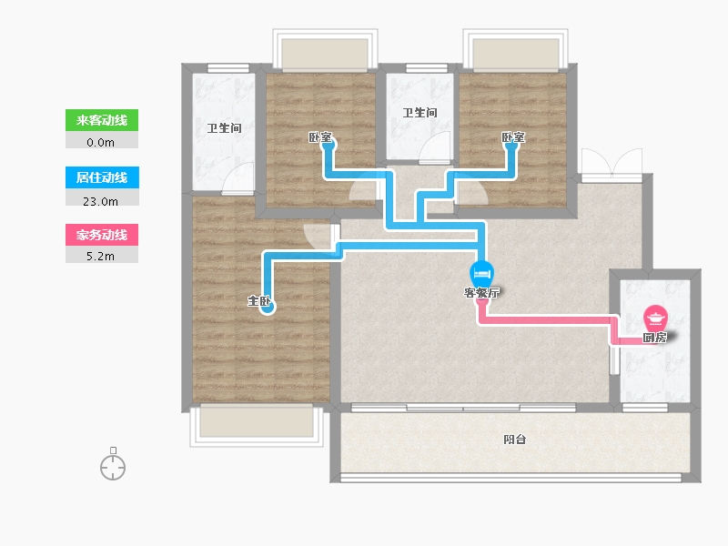 重庆-重庆市-科学城凤玺台-97.99-户型库-动静线