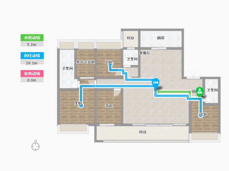 重庆-重庆市-科学城凤玺台-151.71-户型库-动静线