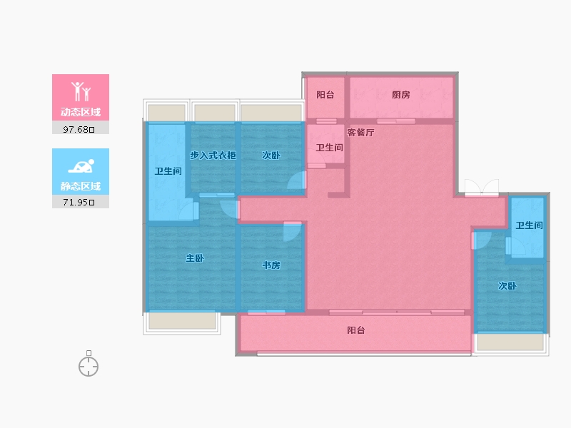 重庆-重庆市-科学城凤玺台-151.71-户型库-动静分区