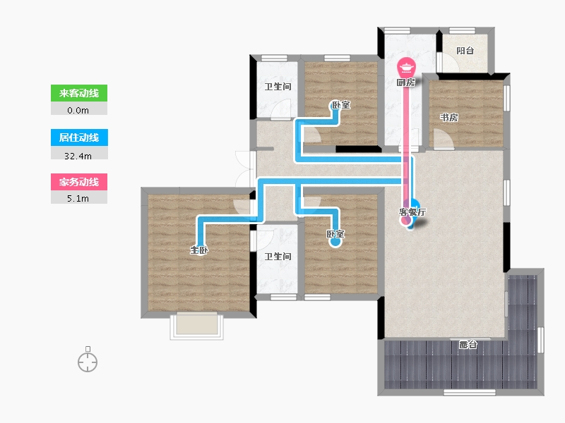 四川省-成都市-兴城人居海棠林语-121.55-户型库-动静线