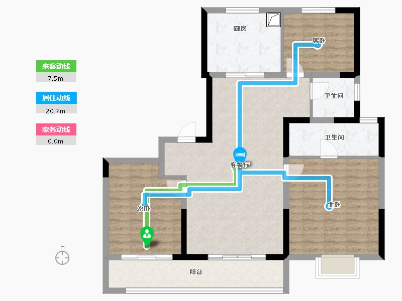 河南省-郑州市-北龙湖瑞府-103.20-户型库-动静线