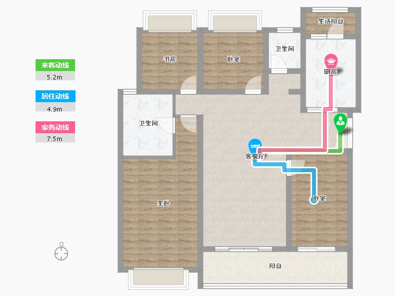 重庆-重庆市-保利天珺-124.02-户型库-动静线