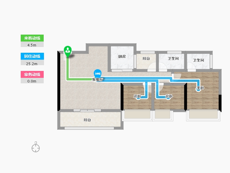 重庆-重庆市-建发书香府-78.34-户型库-动静线