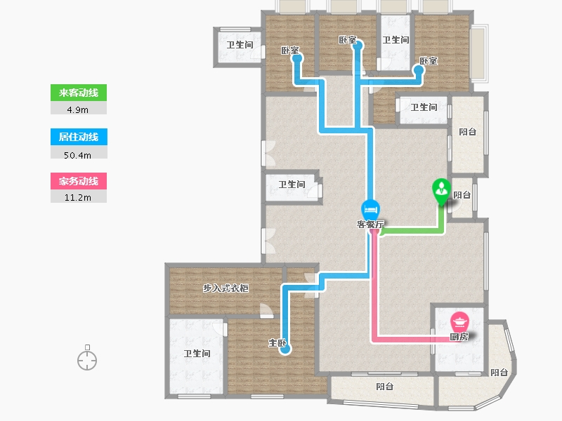 黑龙江省-鹤岗市-招商玺家园-309.92-户型库-动静线