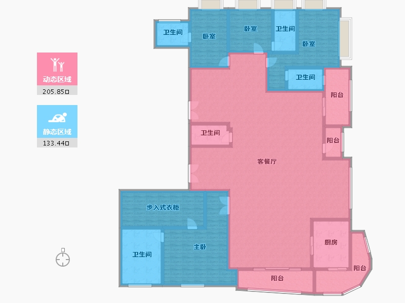 黑龙江省-鹤岗市-招商玺家园-309.92-户型库-动静分区