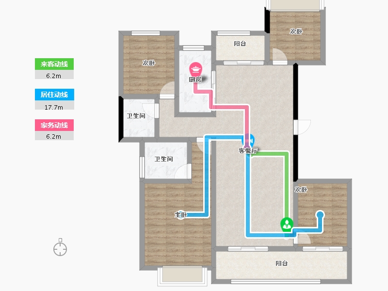 湖南省-长沙市-建发玖洲和玺-115.34-户型库-动静线