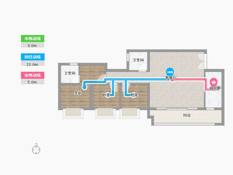 重庆-重庆市-信达九珑郡-77.12-户型库-动静线