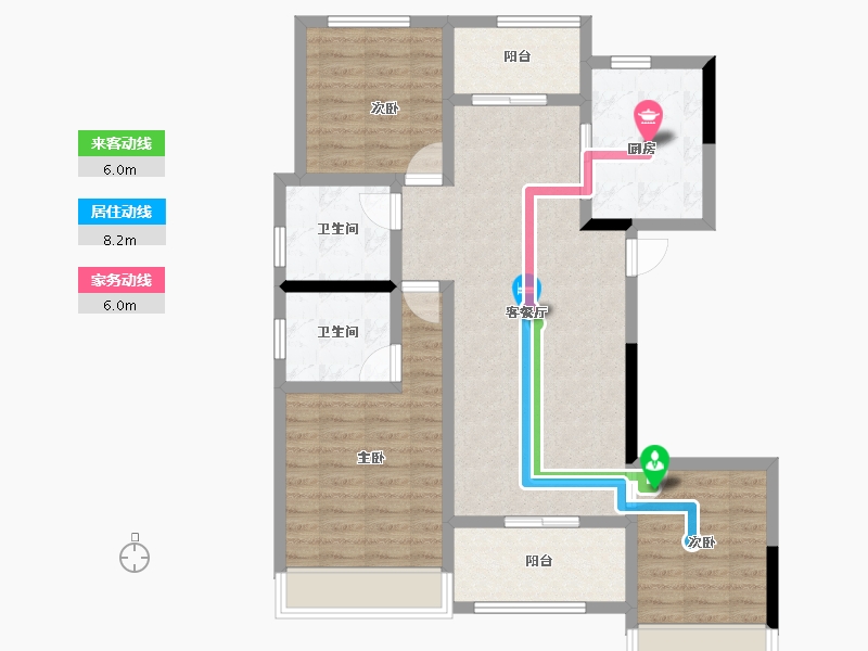 湖南省-长沙市-建发玖洲和玺-91.16-户型库-动静线