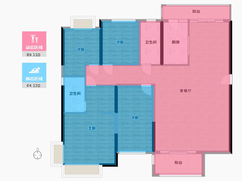 广东省-深圳市-融湖中心城-147.00-户型库-动静分区