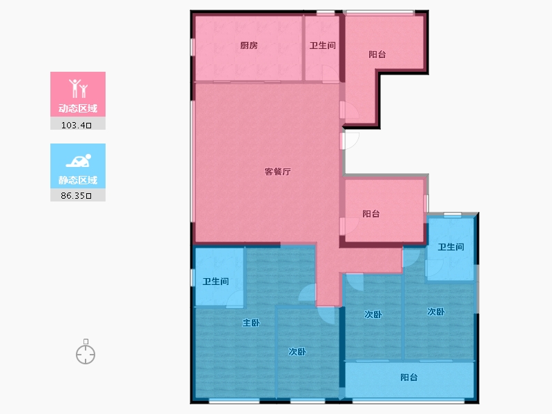 湖南省-长沙市-建工·象山国际-172.92-户型库-动静分区