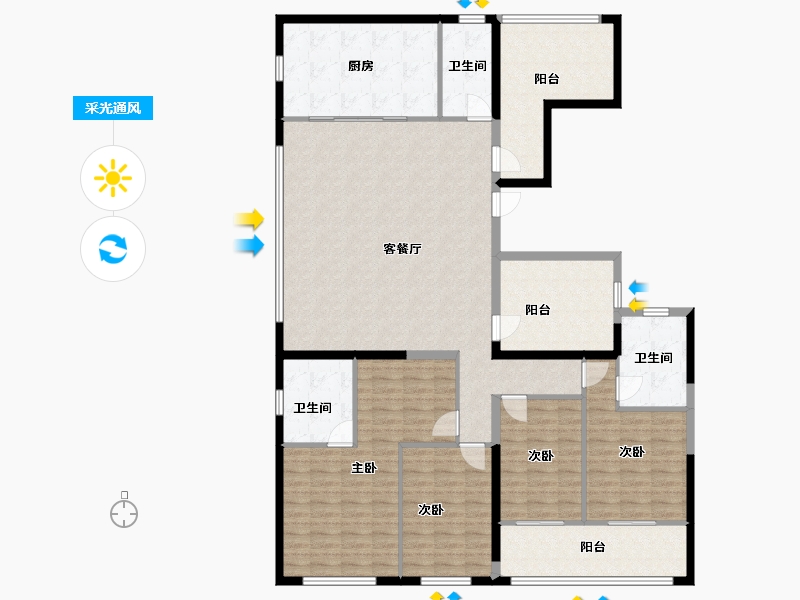 湖南省-长沙市-建工·象山国际-172.92-户型库-采光通风