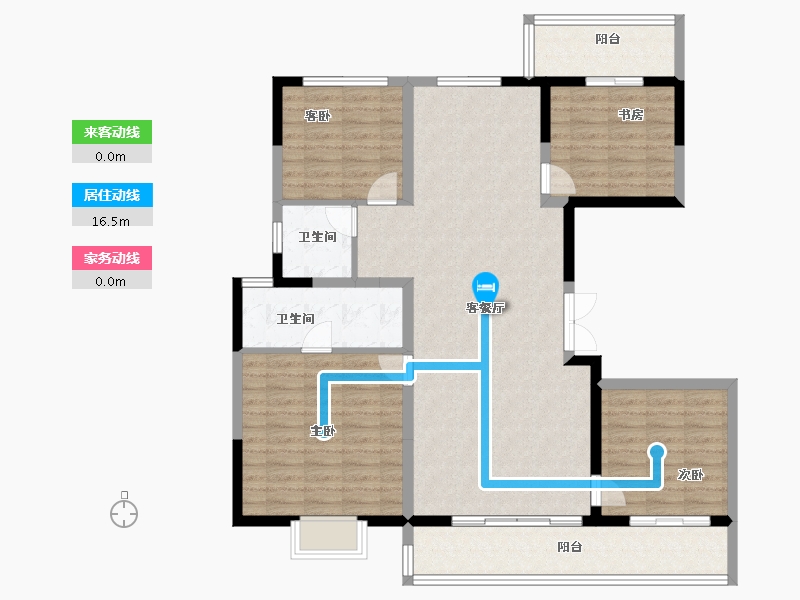 河南省-郑州市-北龙湖瑞府-116.00-户型库-动静线