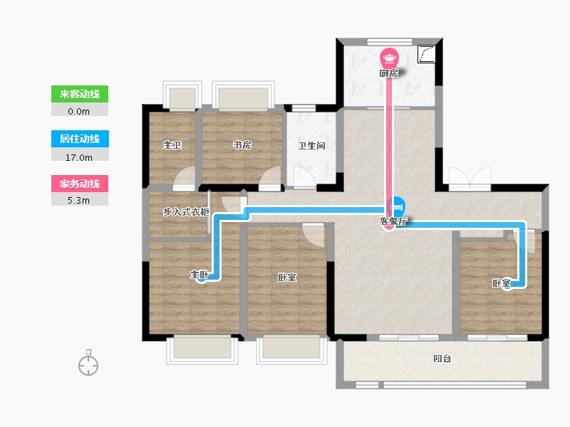 江苏省-苏州市-城投地产朗诗乐府-112.98-户型库-动静线