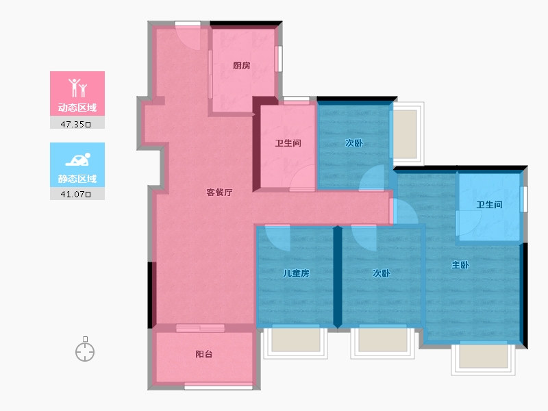 广东省-深圳市-万科未来之光-78.40-户型库-动静分区