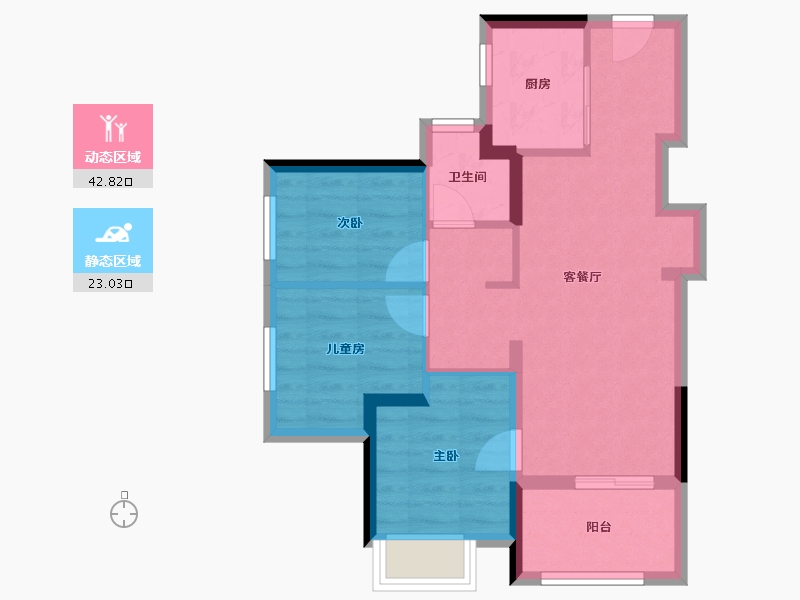 广东省-深圳市-万科未来之光-58.06-户型库-动静分区