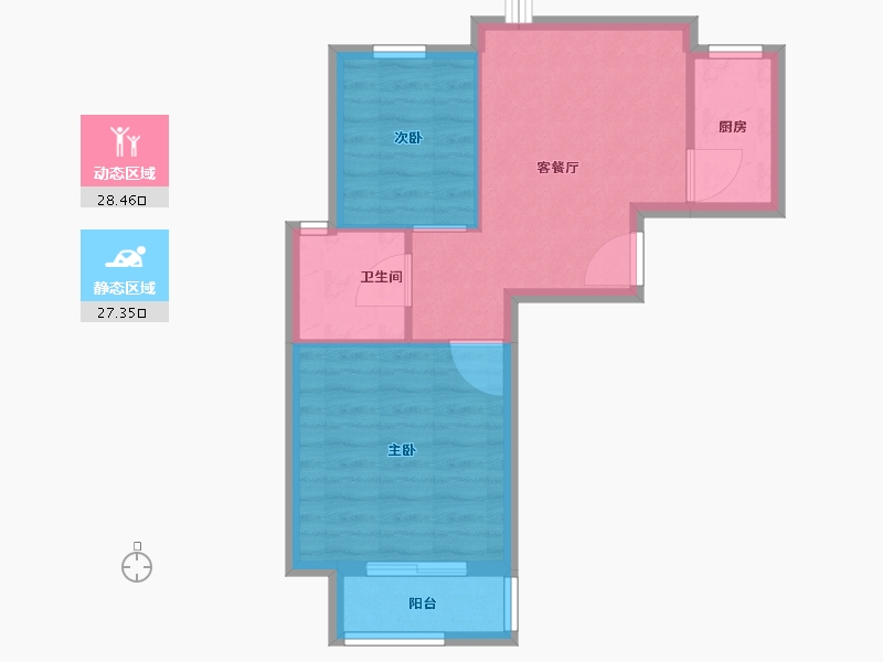 贵州省-贵阳市-玫瑰园-50.00-户型库-动静分区