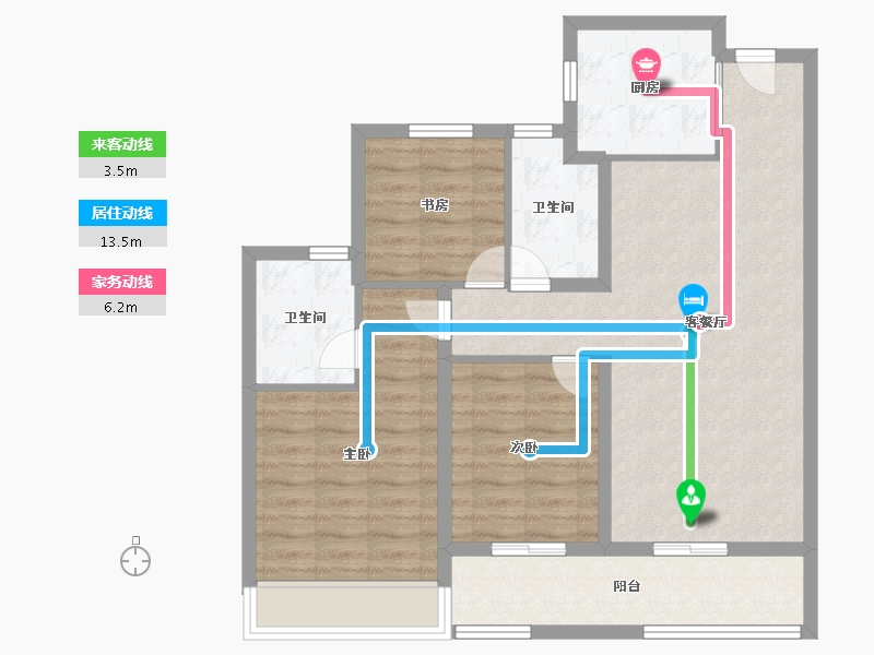 浙江省-衢州市-金成江潮鸣汇-85.60-户型库-动静线