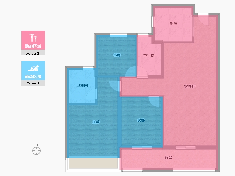 浙江省-衢州市-金成江潮鸣汇-85.60-户型库-动静分区