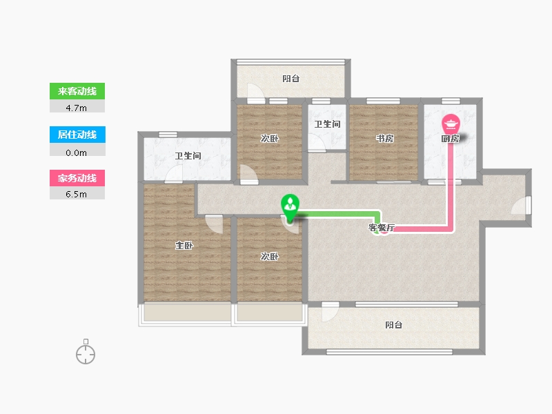 青海省-西宁市-中房·东方云舒-134.40-户型库-动静线