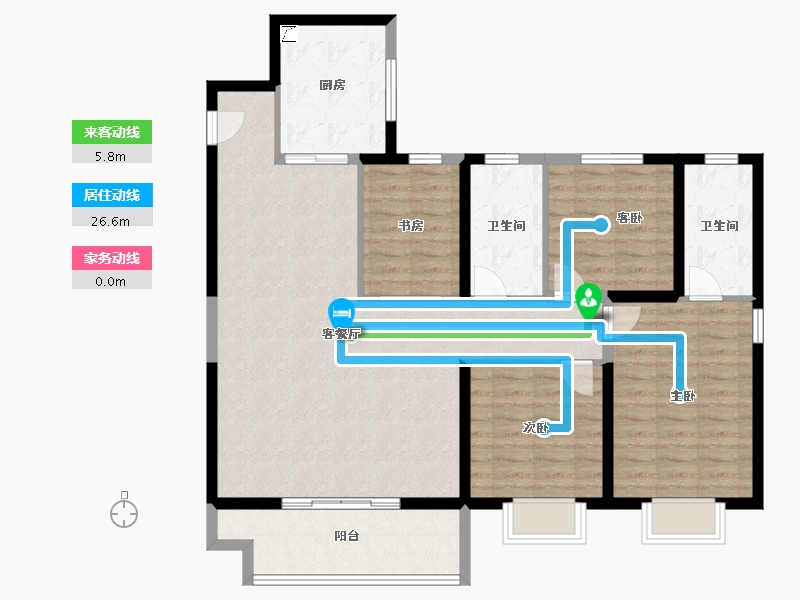 河南省-郑州市-新城·时光印象-114.40-户型库-动静线