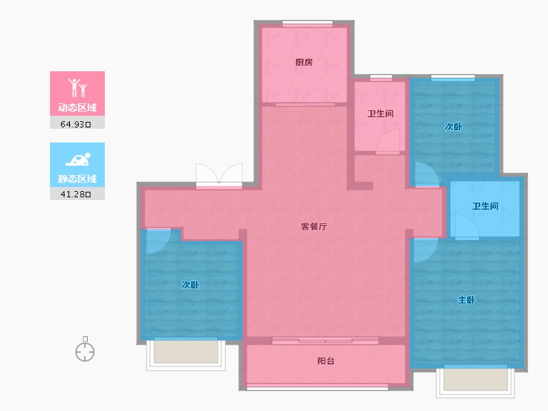 河北省-邯郸市-安联九都漫城二期-95.14-户型库-动静分区