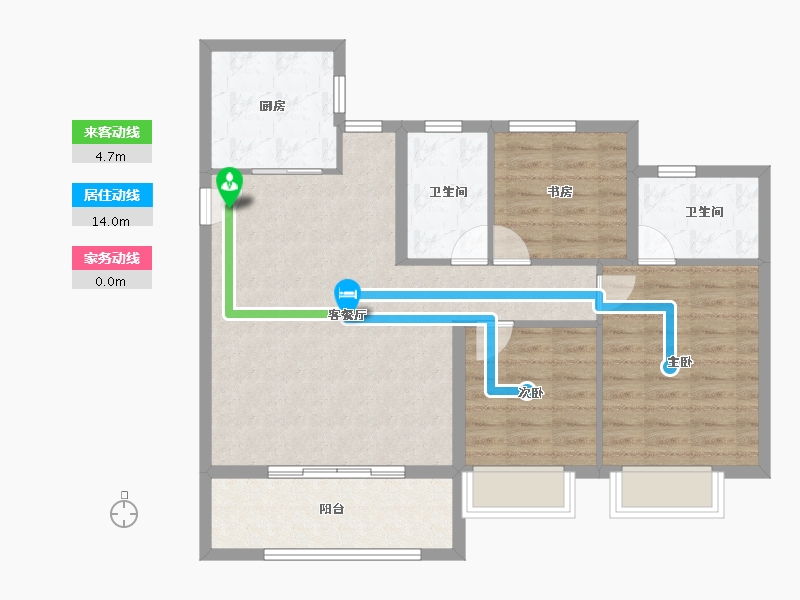 江苏省-南京市-颐居·华发颐和四季府-86.40-户型库-动静线