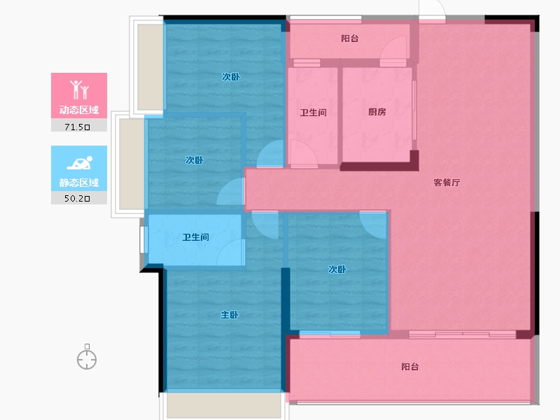 广东省-韶关市-南雄市-110.78-户型库-动静分区