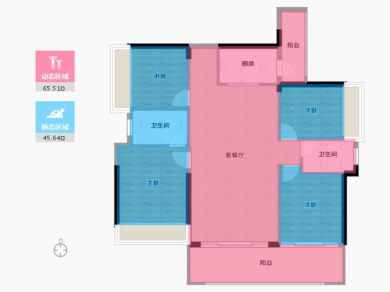 广东省-韶关市-南雄市-101.90-户型库-动静分区