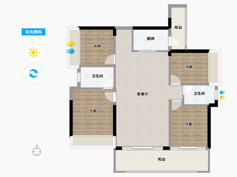 广东省-韶关市-南雄市-101.90-户型库-采光通风