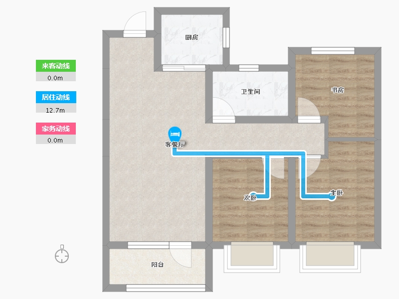 河北省-邢台市-邢台东城天骄-64.05-户型库-动静线