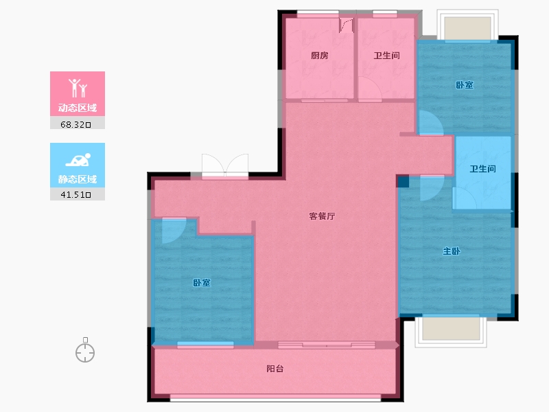 辽宁省-辽阳市-辽阳壹号院-100.00-户型库-动静分区