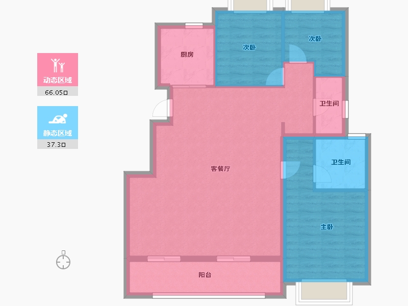 江苏省-南京市-华宇·林湖雅舍-93.60-户型库-动静分区