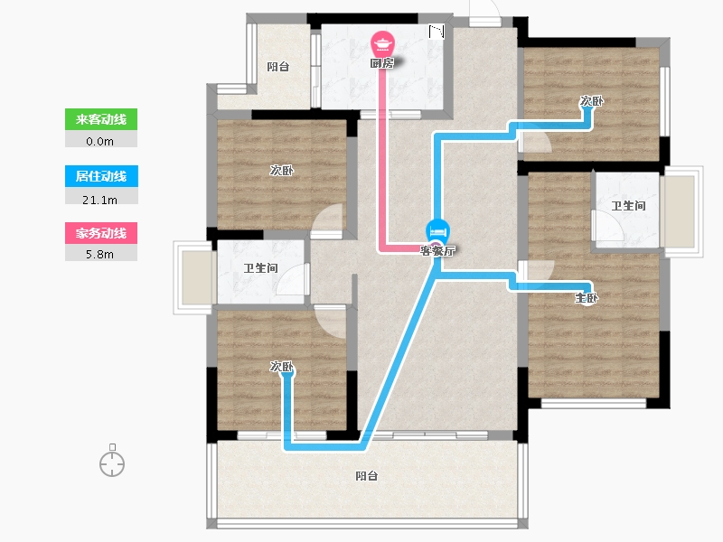 湖南省-邵阳市-凰腾世纪城-114.57-户型库-动静线