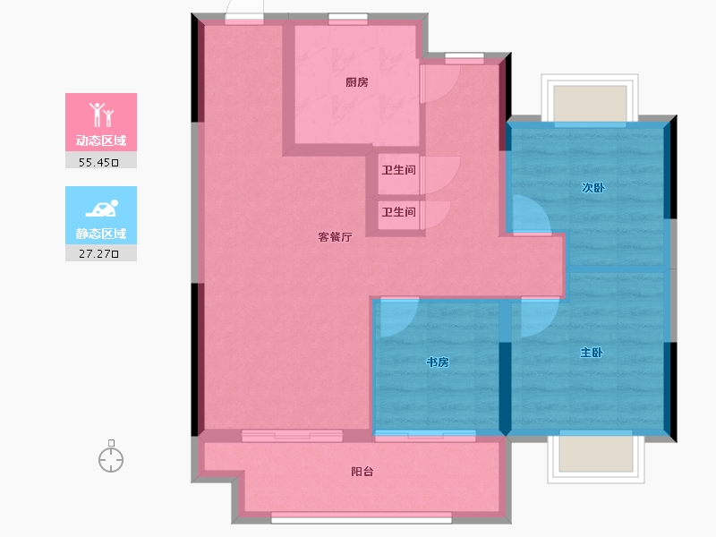 安徽省-合肥市-万瑞林语光年-73.72-户型库-动静分区