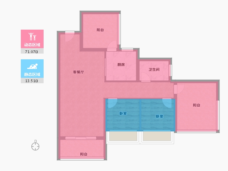 广东省-湛江市-铭鹏福璟-75.20-户型库-动静分区