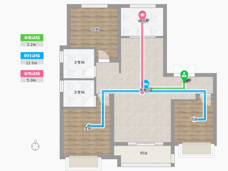 河北省-邯郸市-安联九都漫城二期-87.79-户型库-动静线