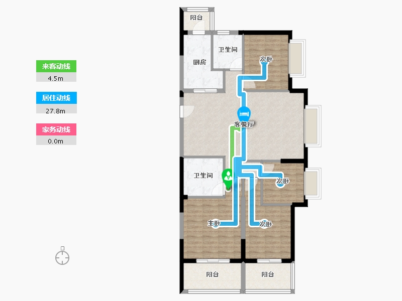 江苏省-镇江市-恒大·铂珺花园-108.81-户型库-动静线