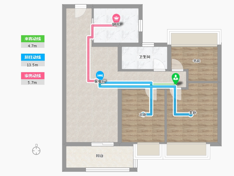 江苏省-南京市-大华锦绣前程-71.20-户型库-动静线