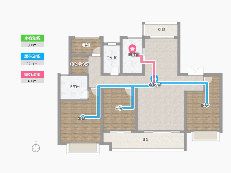 湖南省-长沙市-日盛湖湘悦府-124.63-户型库-动静线