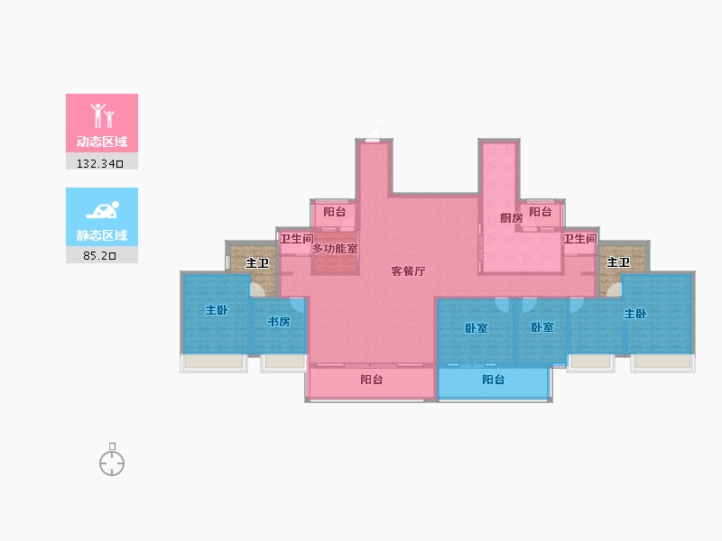 湖南省-郴州市-锦泰山水缘四期-208.15-户型库-动静分区