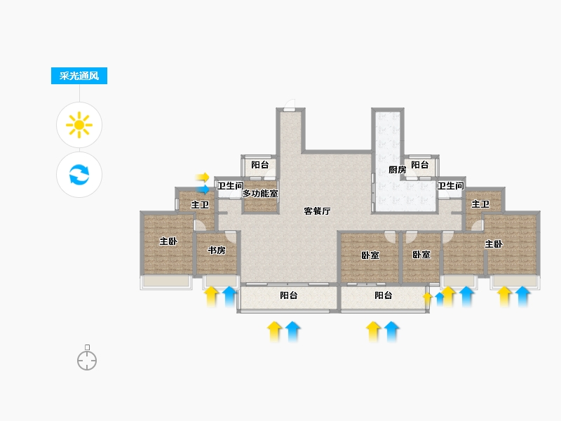 湖南省-郴州市-锦泰山水缘四期-208.15-户型库-采光通风