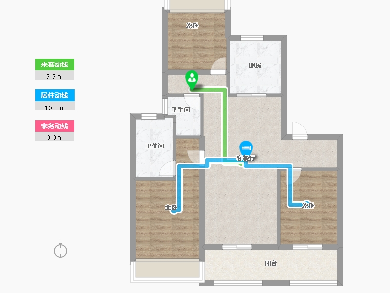 江苏省-南京市-星河·钟山盛世-78.40-户型库-动静线