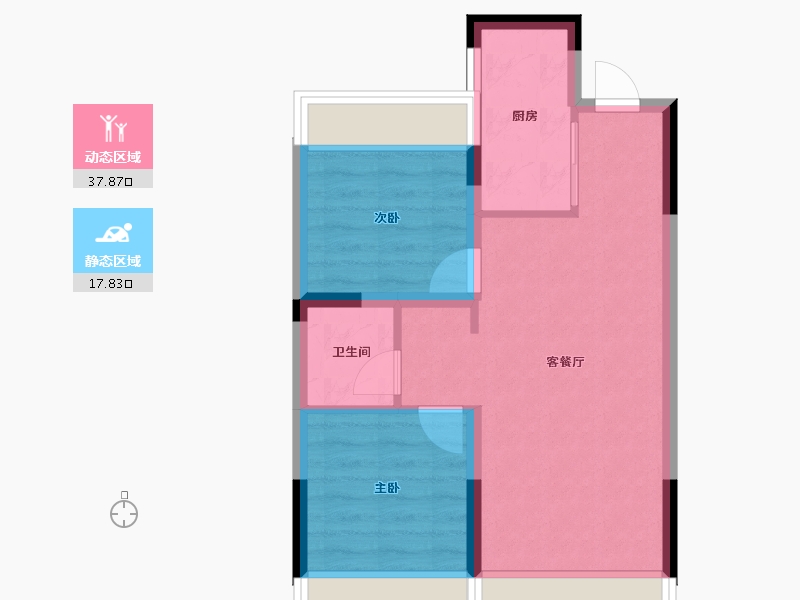 湖南省-郴州市-中梁阳光城·未来悦-49.51-户型库-动静分区