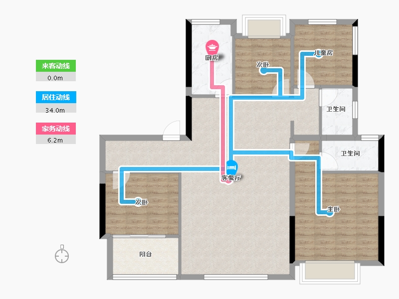 安徽省-合肥市-和悦云锦-106.25-户型库-动静线