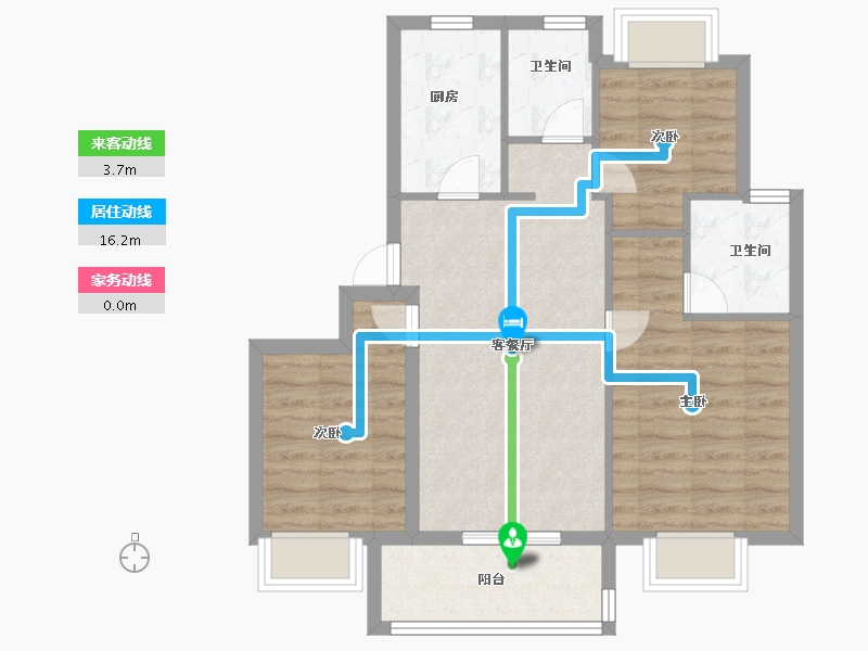 江苏省-南京市-华宇·林湖雅舍-71.20-户型库-动静线