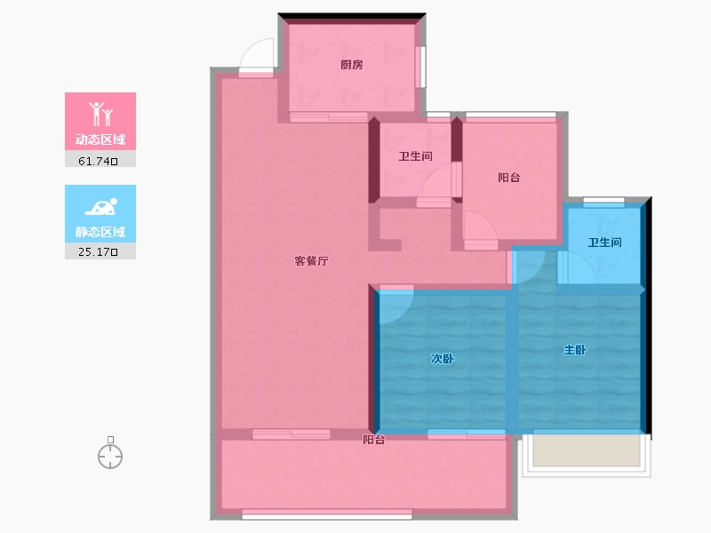 广东省-惠州市-方圆天俊-76.33-户型库-动静分区