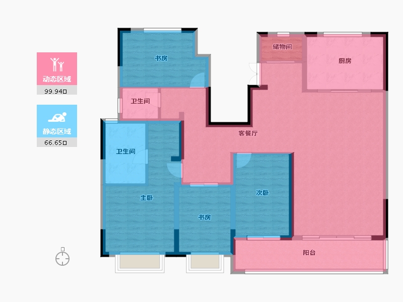 山东省-青岛市-锦绣华城·世家-151.16-户型库-动静分区