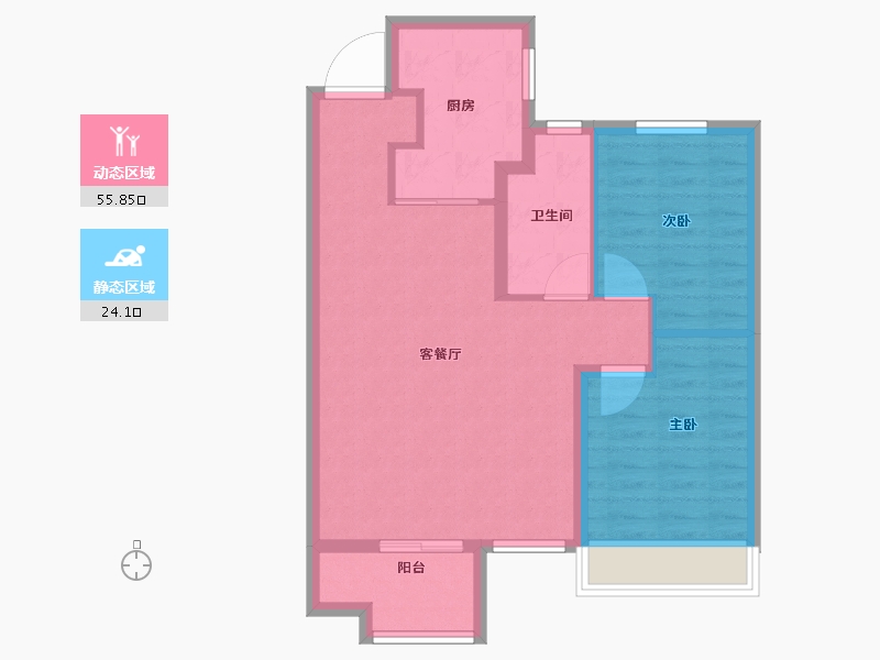 山东省-青岛市-海轩府-72.00-户型库-动静分区